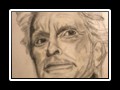 Gordon Gekko Bleistiftzeichnung auf Leinwand 90x70 cm